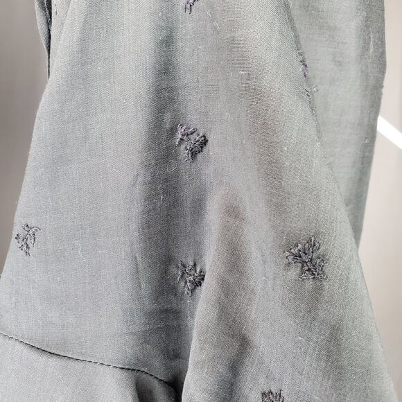 Jack Slote Crop Jumpsuit Large Black Embroidered Tie 60s 70s Vtg - Picture 7 of 13